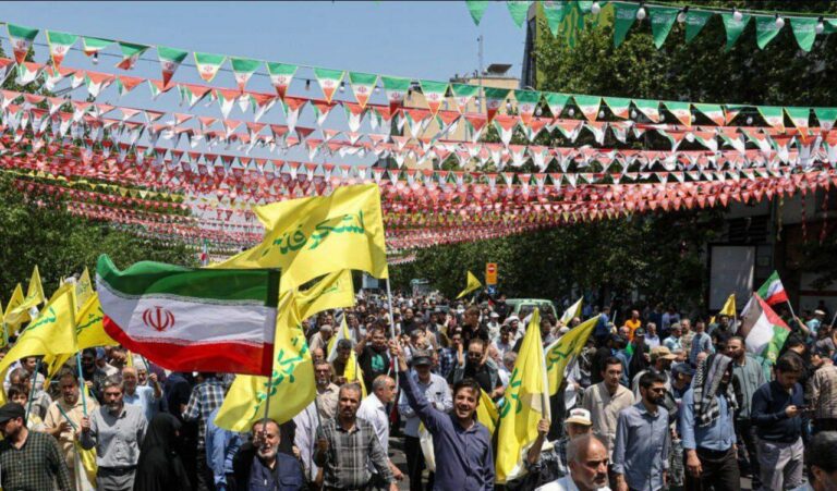 همزمان با عید غدیر، تجمع میلیونی مردم تهران با شعار انزجار از رژیم صهیونی  