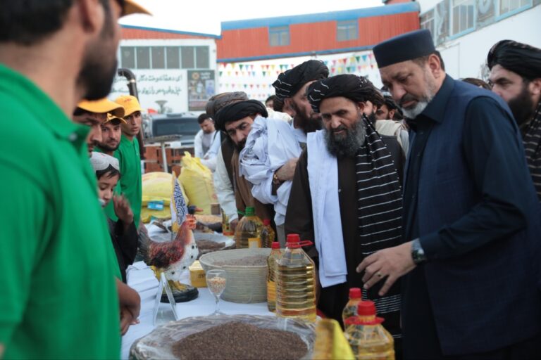 بازدید ملا برادر از یک شرکت تولیدی در بلخ؛ تأکید بر کیفیت و تولید داخلی